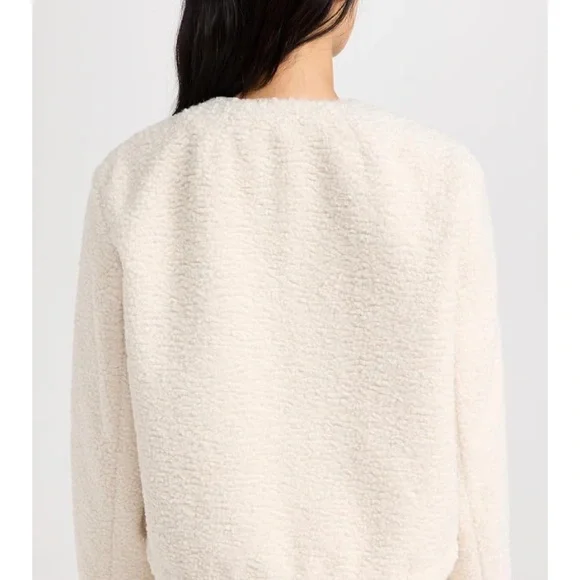 Theory Jersey Fleece Cream Jacket Size XL - Picture 2 of 11